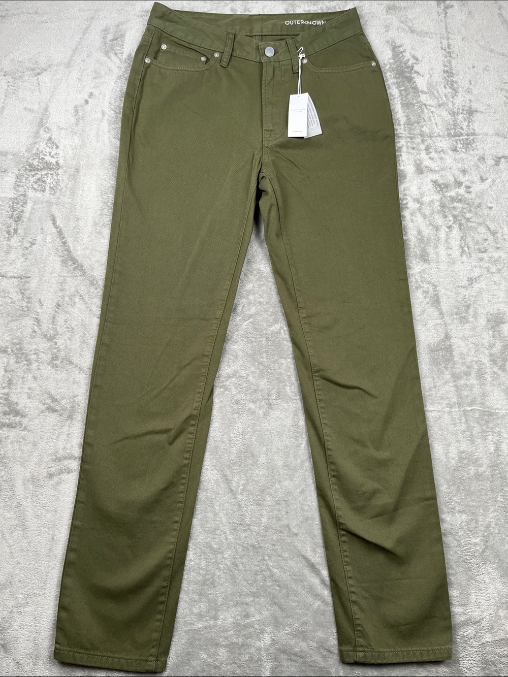 NEW Outerknown 29,  Olive Green Roamer 5 Pocket Chino SEA Jeans